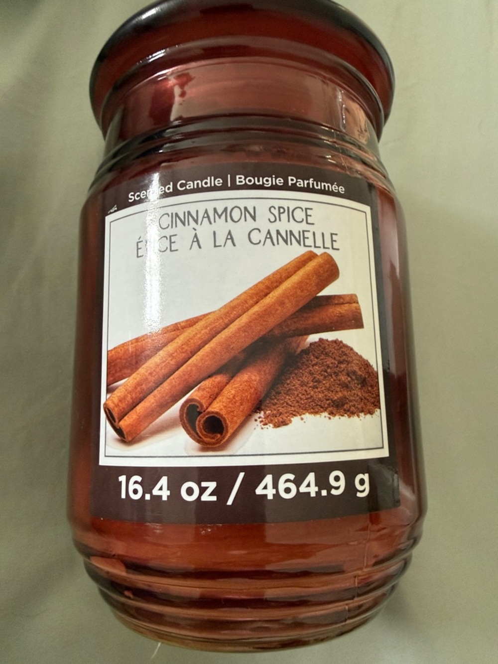 Cinnamon Spice Scented Candle - Amber Glass Jar